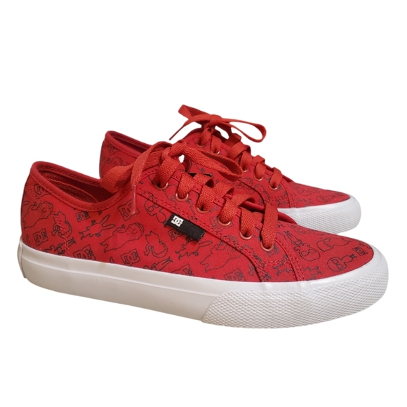 DC X Bobs Burgers Manual‎ Red Collaboration & Limited Sneakers Shoes Size 8 - Picture 1 of 7